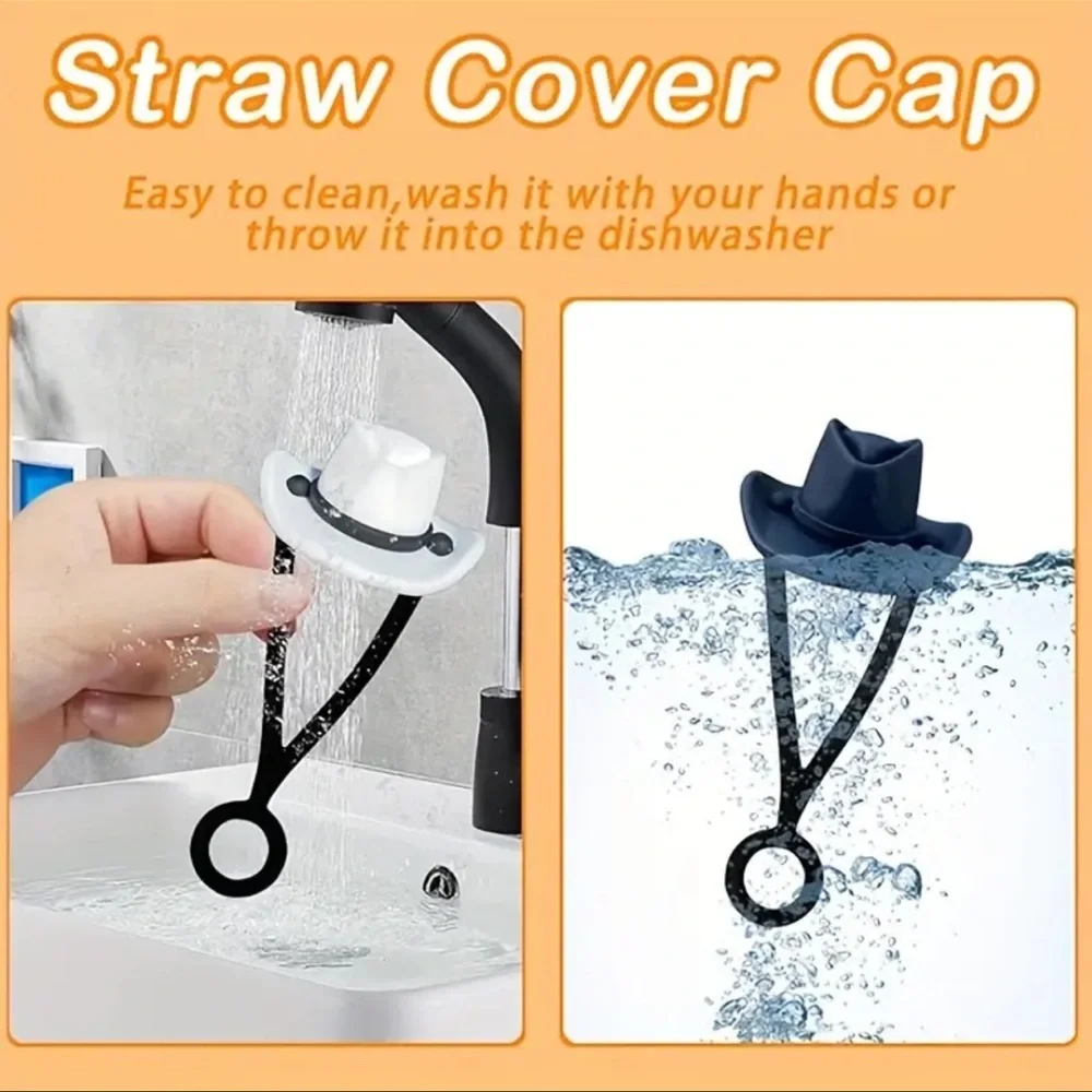 Cowgirl/Cowboy Hat Straw Caps for Stanley/Yeti Cups, 30/40 oz., Fits 10m… - Picture 7 of 9